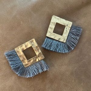Gold + Gray Statement Earrings